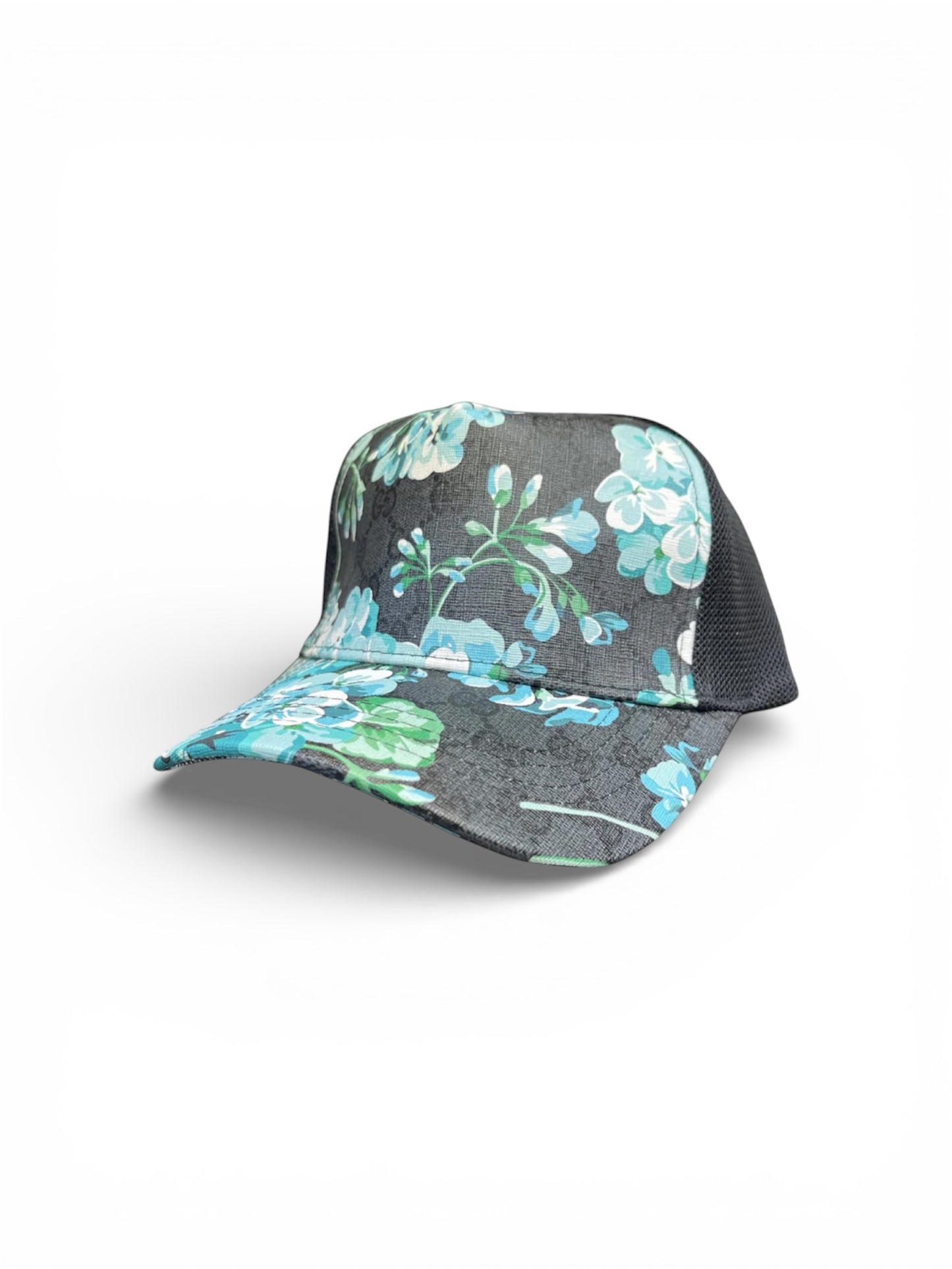 GUCCI GG BLOOM HAT - BLUE/BLACK