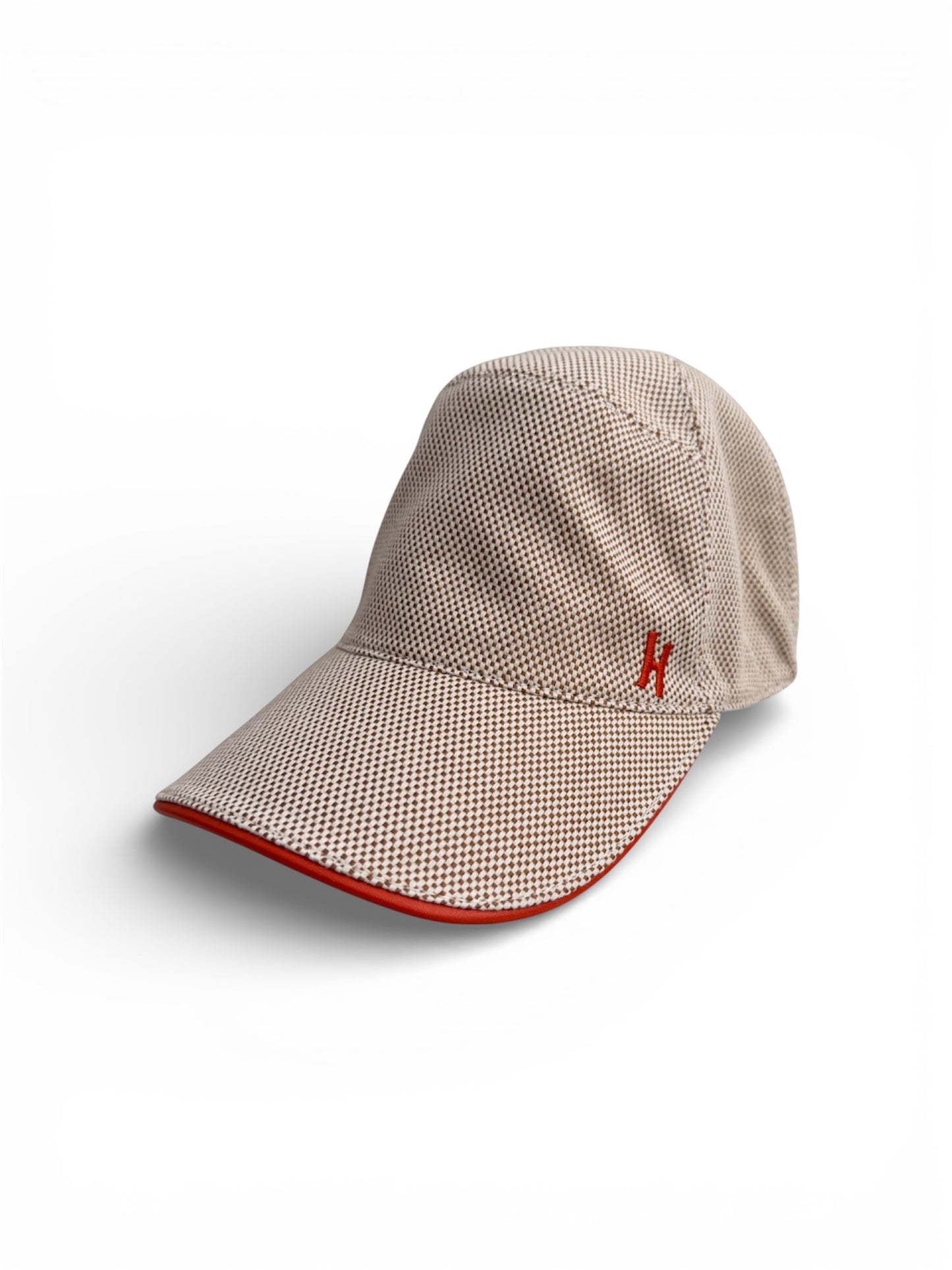 HERMES CHECK PREMIUM HAT - ORANGE
