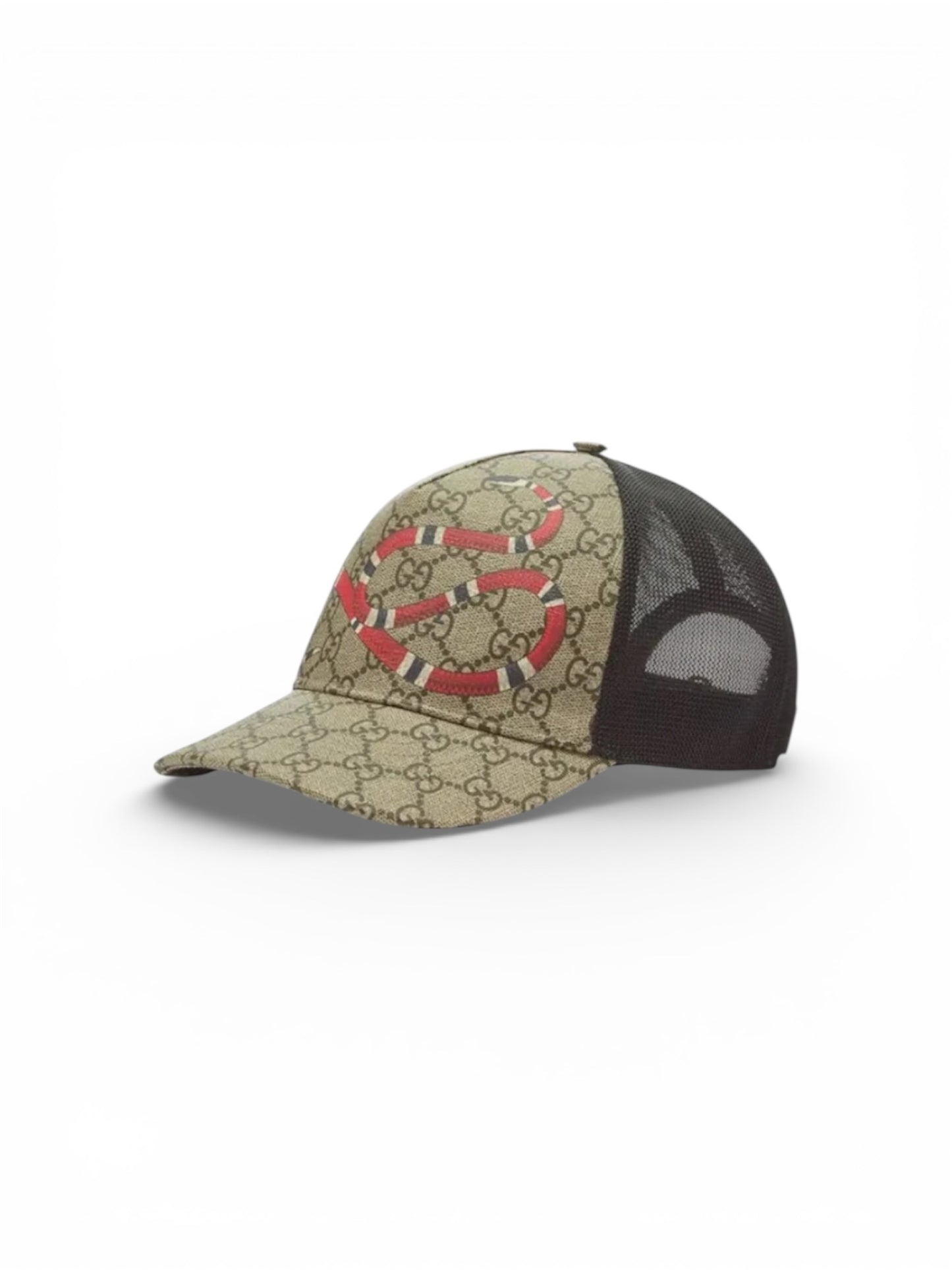 GUCCI KINGSNAKE GG SUPREME BASEBALL HAT - BEIGE
