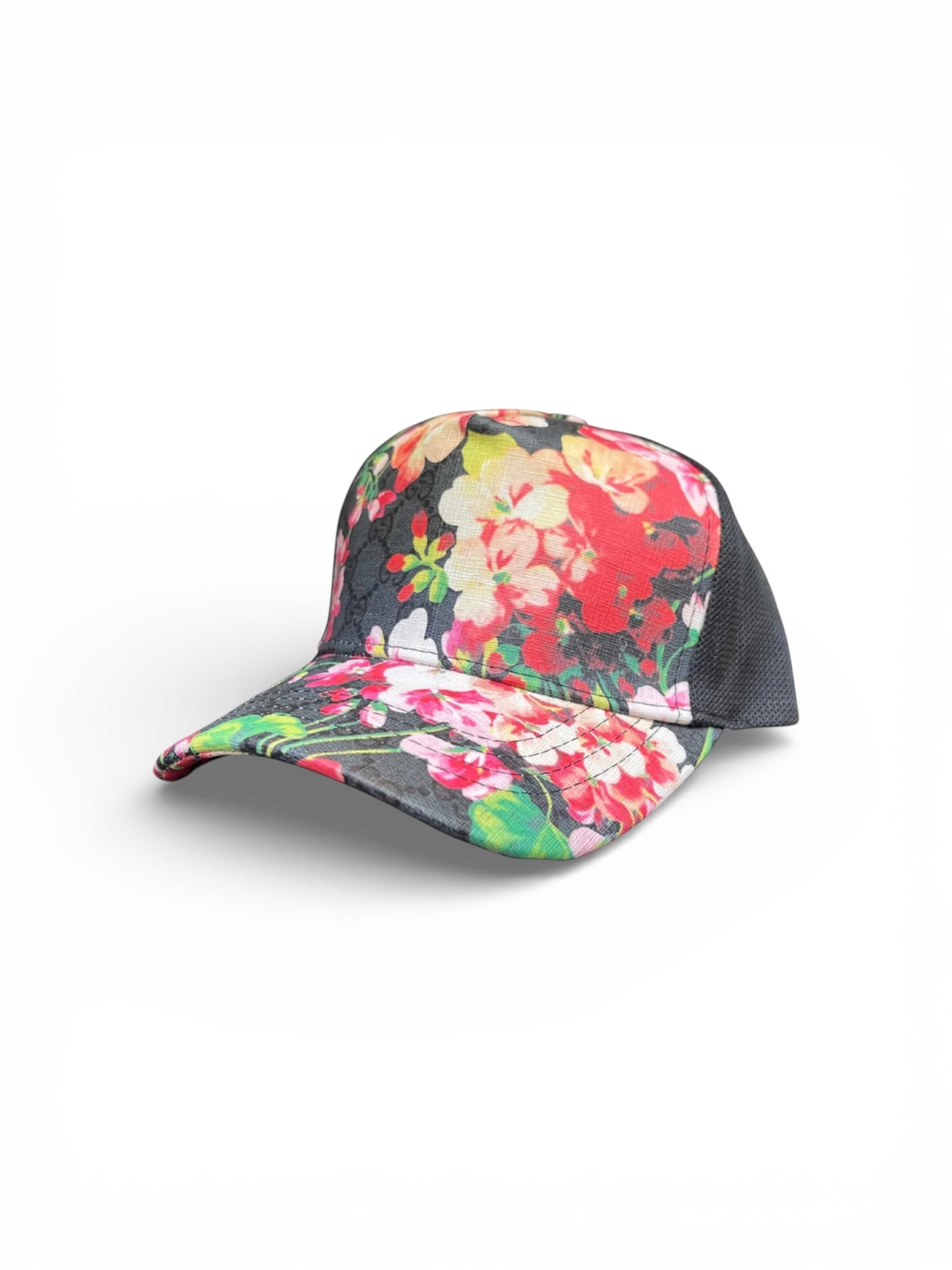 GUCCI GG BLOOM HAT - BLACK/FLORAL