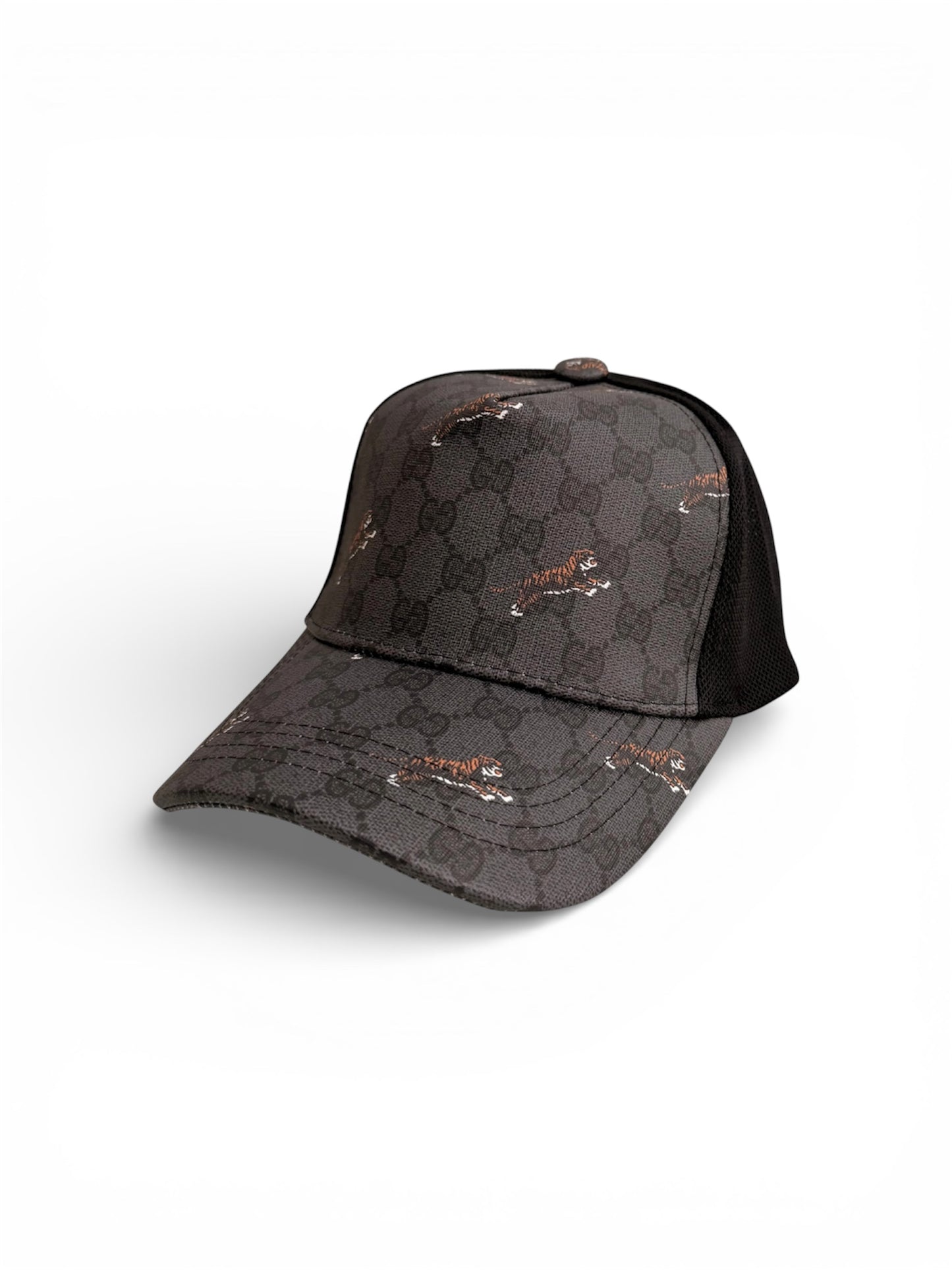 GUCCI GG TRUCKER TIGER HAT - BLACK