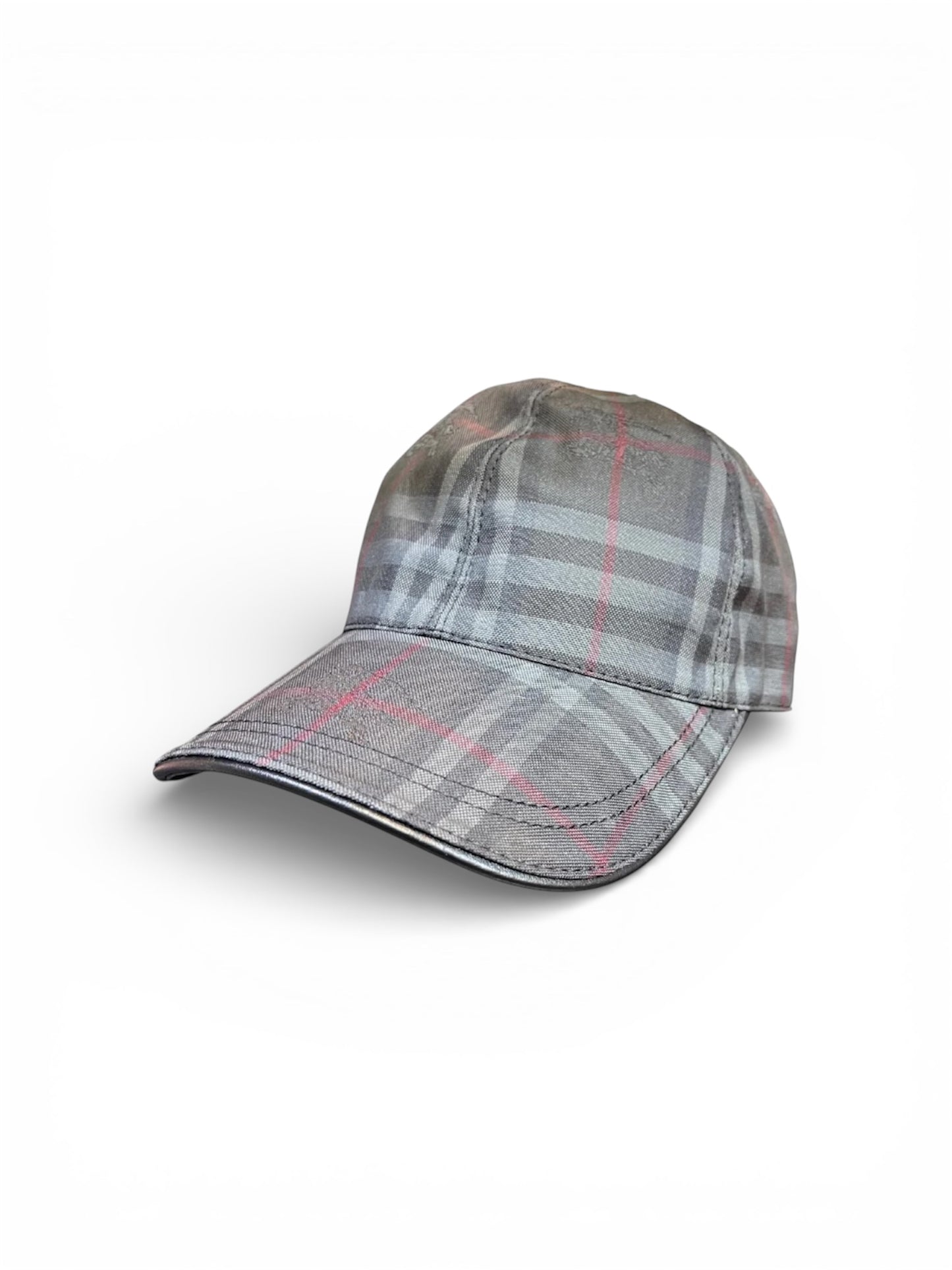 BURBERRY CHECK CAP - BLACK